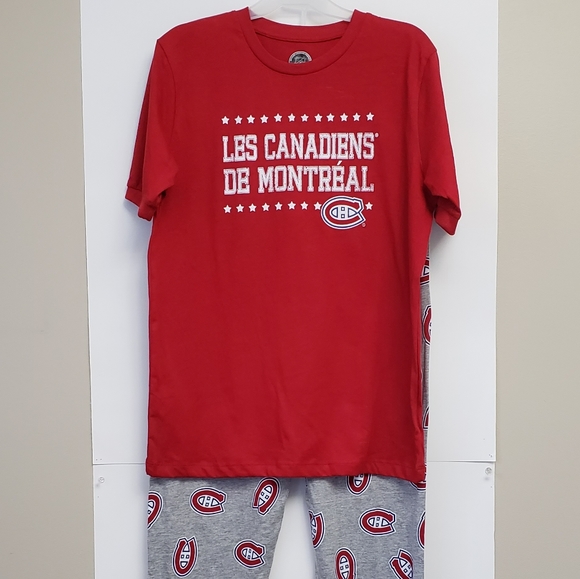 Boys Pajamas Set NHL Les Canadiens De Montreal PJ Set 2 Pcs, XL - Picture 2 of 5